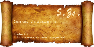 Seres Zsuzsanna névjegykártya